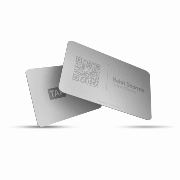 Premium Metal NFC Business Card - Silver