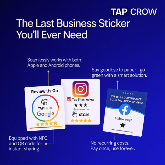 Direct Review NFC & QR Code Stickers